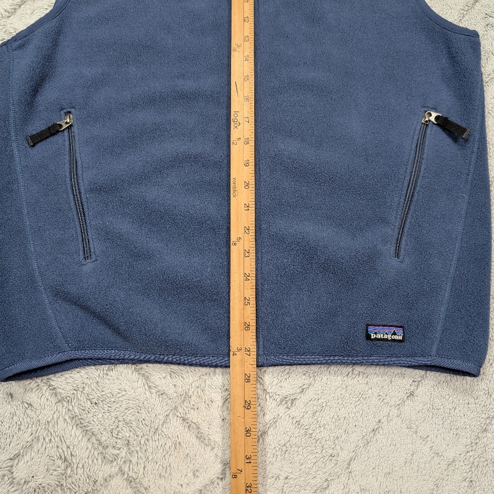 Patagonia Vest Jacket Mens M Blue Synchilla Fleece Full Zip Outdoor Casual - Picture 7 of 8